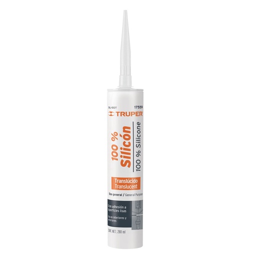 [H053806] TRUPER SELLADOR SIL-100T 100% SILICON 280ML TRANSLUCIDO