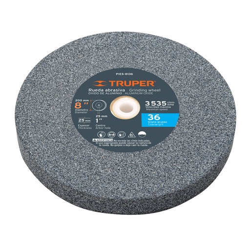 [H053755] TRUPER PIEDRA PIES-6136 6 GRANO 36P/ESMERIL OXIDO D ALUM