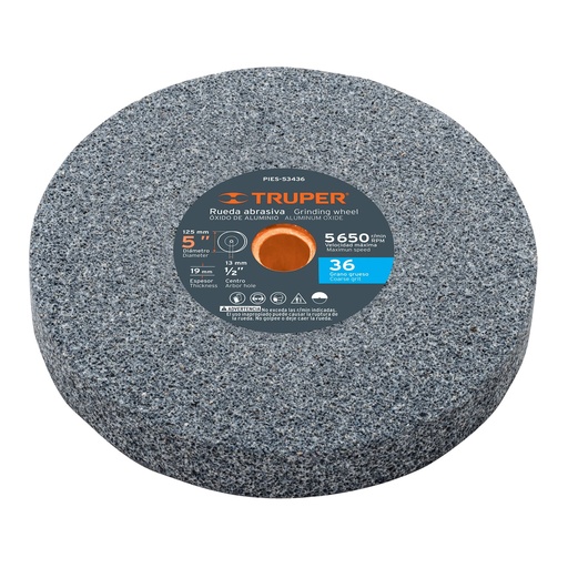 [H053757] TRUPER PIEDRA PIES-53436 5 GRANO 36P/ESMERIL OXIDO D ALUM