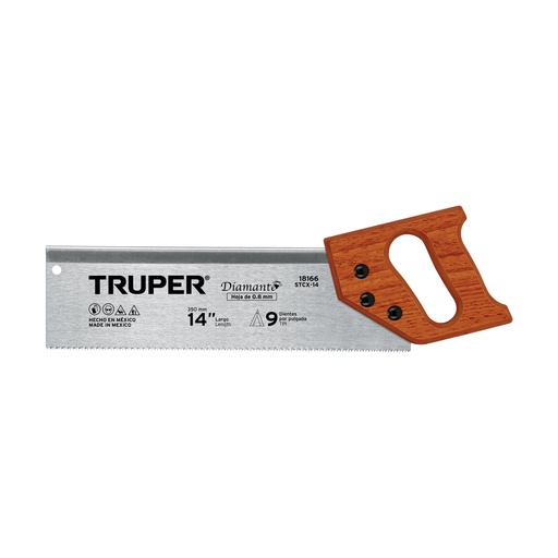 [H251373] TRUPER SERRUCHO 14" 18166 9DPPCOSTILLA DIAMANTE