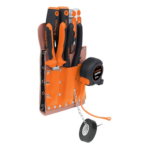 [H050295] TRUPER PORTAHERRAMIENTA POR-HE11 CUERO 11 COMPARTIMIENTOS