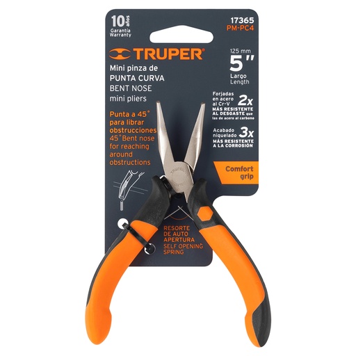 [H053348] TRUPER PINZA MINI PM-PC4 4 13/16PTA CURVA COMFORT GRIP