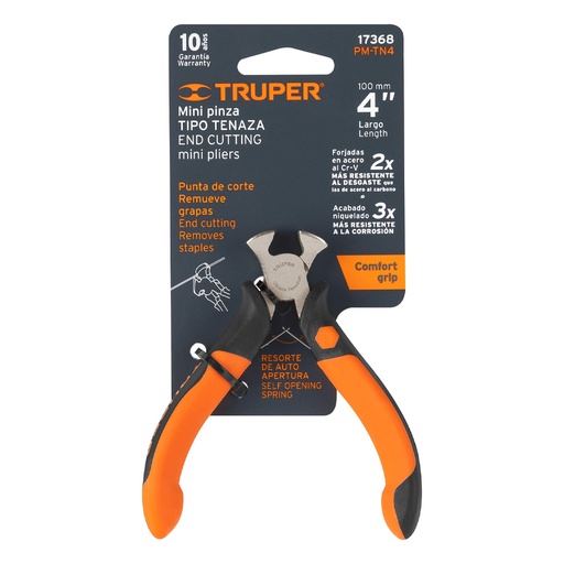 [H053351] TRUPER PINZA MINI PM-TN4 4" TIPO TENAZA COMFORT GRIP