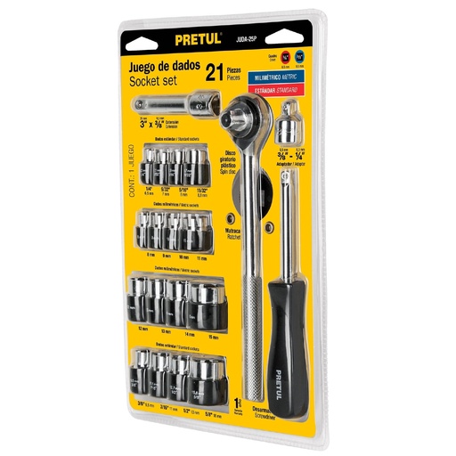 [H052147] PRETUL AUTOCLE 25PZ 1/4"      3/8" STD-MM P/MECAN JUDA-25P