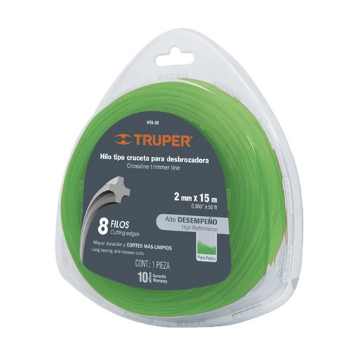 [H052105] TRUPER HILO P/DESBROZADORA    2.0MMX120MT VDE REDONDO