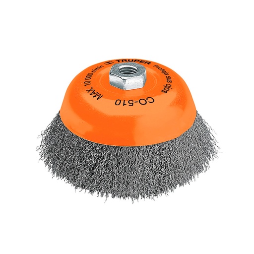 [H050735] TRUPER CARDA CO-510 4" 5/8-11 COPA ALAMBRE TRENZADO FINO