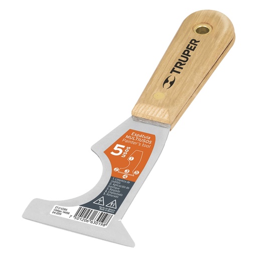 [H051676] TRUPER ESPATULA ET-2-1/2R5 2 1/2" MGO HICKORY 5 USOS