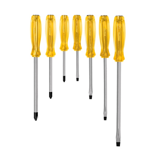 [H052227] PRETUL DESARMADOR GOLPE J-DIMP-7 7PZA MGO AMBAR PVC