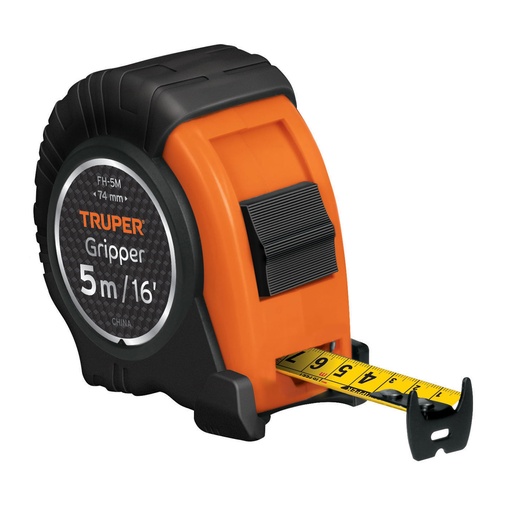 [H051877] TRUPER FLEXOMETRO FH-5M 5M 3/4" GRIPPER CONTRA IMPACTO