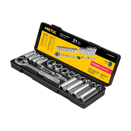 [H052217] PRETUL AUTOCLE 21PZ 3/8" STD  P/MECANICO JD-3/8X21SAE-P