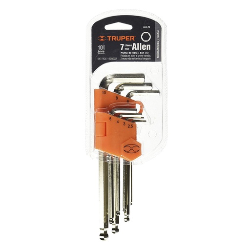 [H052267] TRUPER LLAVE ALLEN 7PZ HEX    MM EXTRA LGA ALLX-7M