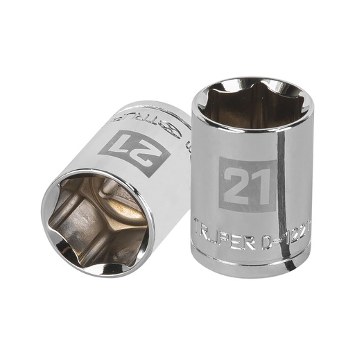 [H051242] TRUPER DADO D-5421-M 21MM CUADRO 1/2" 6 PUNTAS MM
