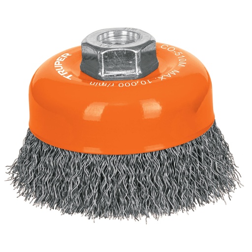 [H050726] TRUPER CARDA CO-510M 4" M14 COPA ALAMBRE TRENZADO FINO