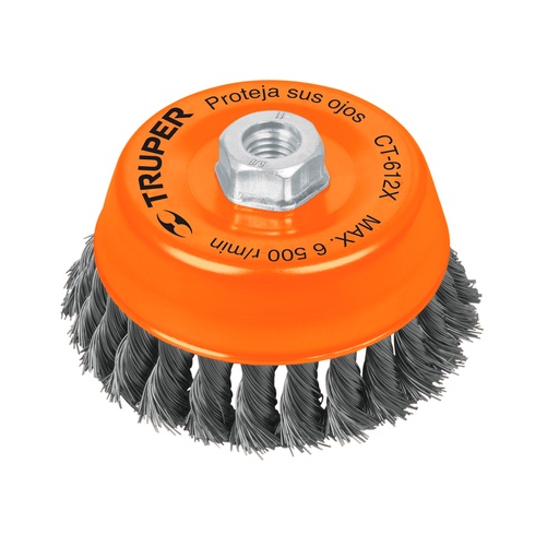 [H050732] TRUPER CARDA CT-612X 5" 5/8-11 COPA ALAMBRE TRENZADO GRUESO