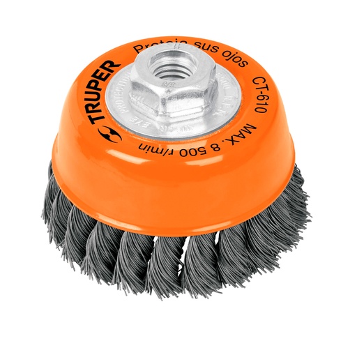[H050734] TRUPER CARDA CT-612M 5" M14 COPA ALAMBRE TRENZADO FINO