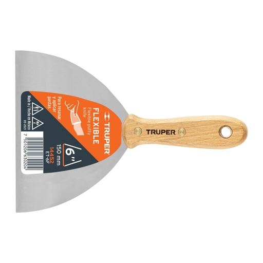 [H051678] TRUPER ESPATULA ET-6F 6" FLEXIBLE MGO HICKORY HOJA DE ACERO