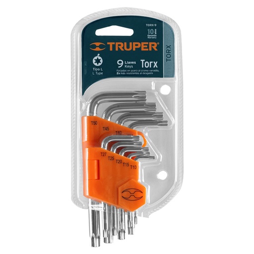 [H052241] TRUPER LLAVE TORX TORX-9 9PZAESTUCHE PLASTICO