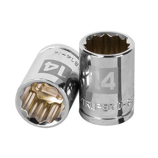[H051360] TRUPER DADO D-5214-M 14MM CUADRO 3/8" 12 PUNTAS MM