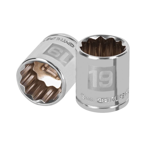 [H051370] TRUPER DADO D-5219-M 19MM CUADRO 3/8" 12 PUNTAS MM