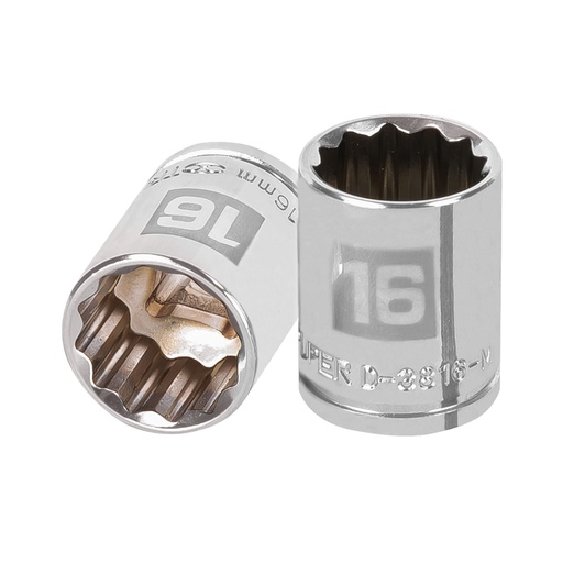 [H051364] TRUPER DADO D-5216-M 16MM CUADRO 3/8" 12 PUNTAS MM
