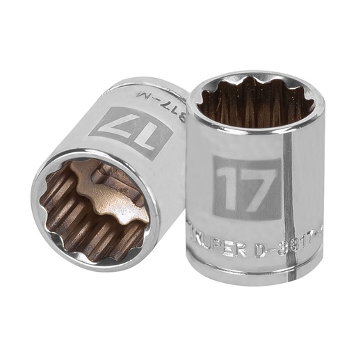[H051366] TRUPER DADO D-5217-M 17MM CUADRO 3/8" 12 PUNTAS MM