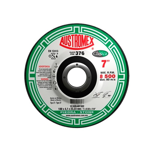 [HC06372] AUSTROMEX DISCO DESB 376 7X5/32X7/8 PIEDRA T27 CLASICA