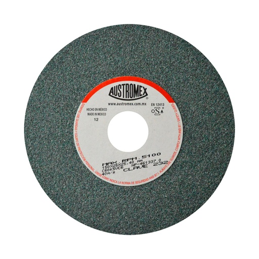 [HC24634] AUSTROMEX RUEDA ABRAS C-TUNGS 6X1X1" MED-C60K5VC