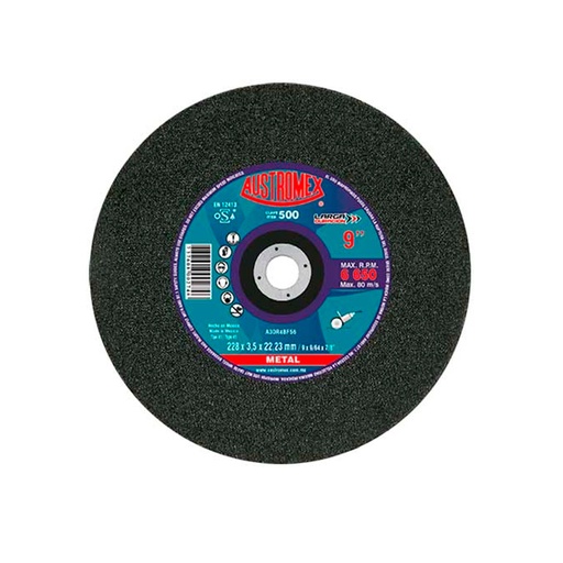 [HC01777] AUSTROMEX DISCO CORTE 500 9X1/8X7/8 METAL LARG