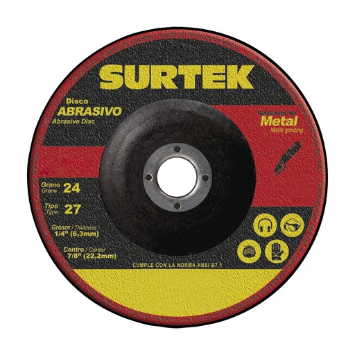 [H017201] SURTEK DISCO ABRAS 9" 123322  PROF DESB