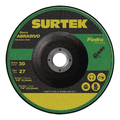 [H017191] SURTEK DISCO ABRAS 7" 123331  CORTE PIEDRA
