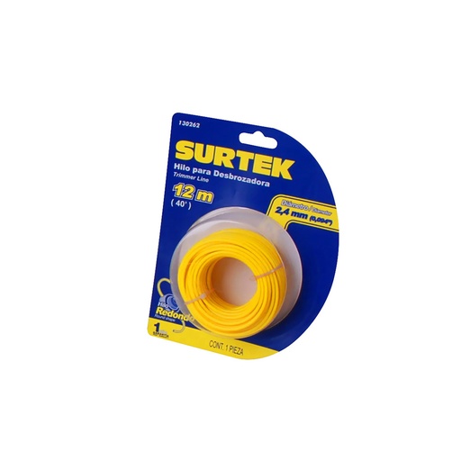 [H017313] SURTEK HILO P/DESBROZADORA    2.4MMX12MT REDONDO BLISTER