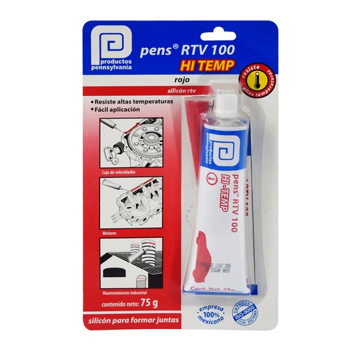 [C1000320] PENNSYLVANIA SILICON HI TEMP  ROJO 75ML
