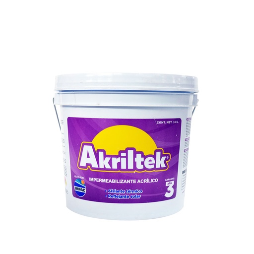 [C1001628] AKRILTEK IMPERMEABILIZANTE 3 ANOS 3.8L BLANCO