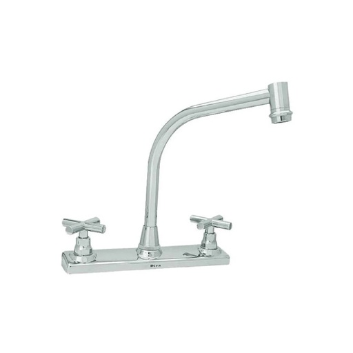 [C4004430] DICA MEZCLADORA P/FREGADERO   CROMO 8" CUB MAN CRUZ 4323