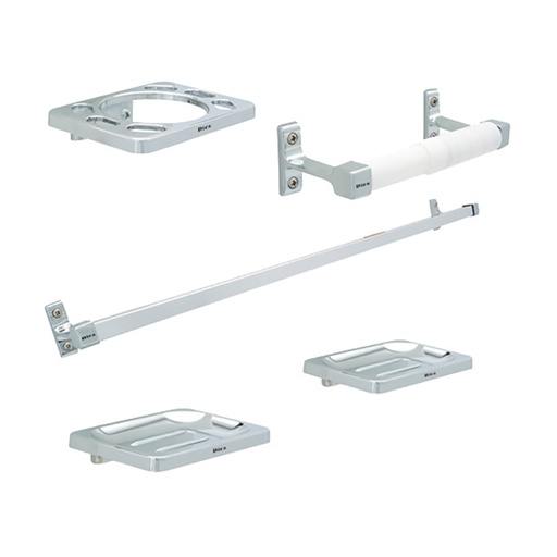 [C4004434] DICA ACCESORIOS P/BAÑO JGO    5PZ CROMO 4900