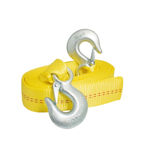 [C8000445] SURTEK CORREA P/REMOLQUE      50MMX5.8MT 2TON C/GANCHOS 1512