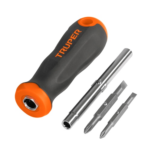[C2007684] TRUPER DESARMADOR DT-4 2PTASDOBLES 1 BARRA C/2 HOJAS HEXAG
