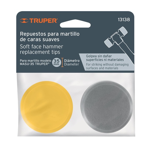 [HC05545] TRUPER REPUESTO DE MARTILLO   CARA SUAVES