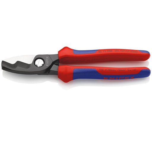 [HC08750] KNIPEX PINZA CORTACABLE 200MM CORTE DOBLE 95 12 200 SB