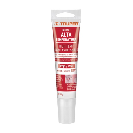 [HC15713] TRUPER SELLADOR DE SILICON ALTE-R 85GP/ALTA TEMP ROJO