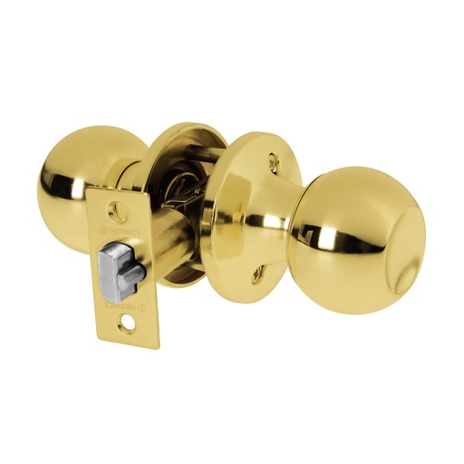 [HC17074] HERMEX CERRADURA BALT-LB-EP ESFERA ENTRADA LATON BRILLANTE