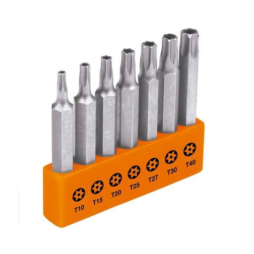 [HC16204] TRUPER JGO PUNTAS TORX 7PZ    T20 2" C/SEGURO ORGAN P7-20TS