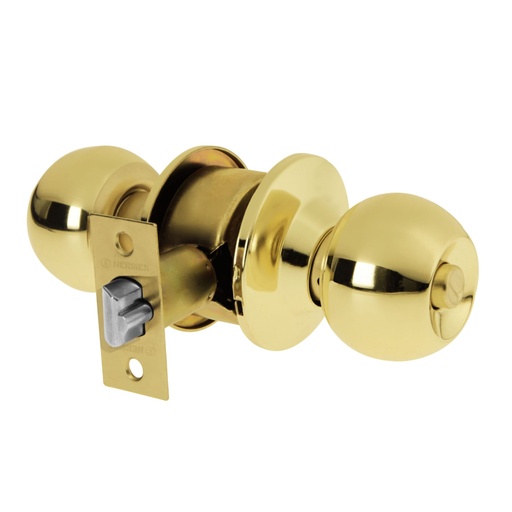 [HC17103] HERMEX CERRADURA BAL-LB-RP ESFERA RECAMARA LATON BRILLANTE