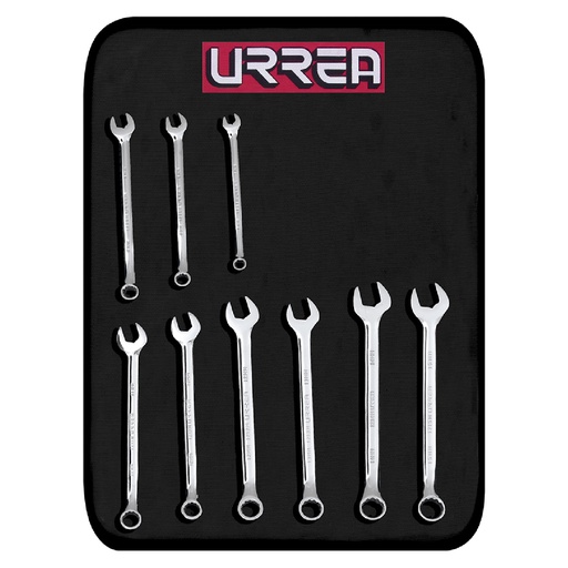 [HC13349] URREA JGO LLAVES COMB MET     12PTAS 9PZ C/RACK