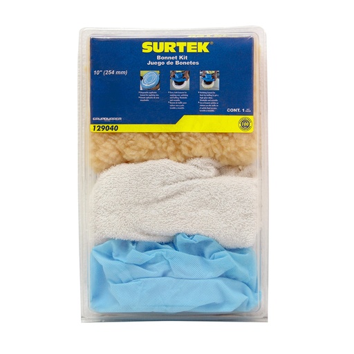 [HC54451] SURTEK BONETES 10" P/PULIDORA 7PZ 129040