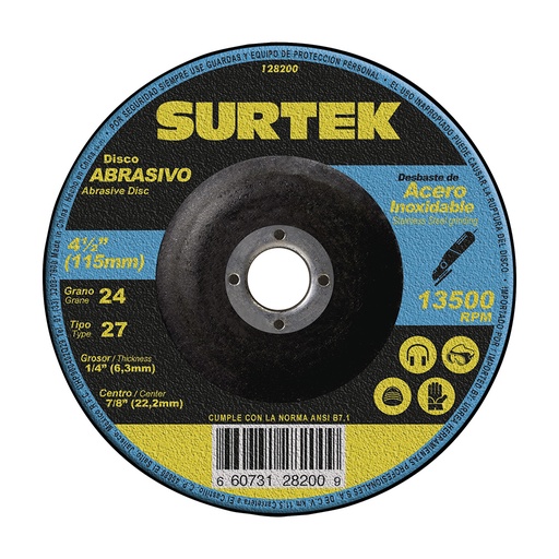 [HC55524] SURTEK DISCO ABRA 4 1/2X1/4X7/8 ACE I