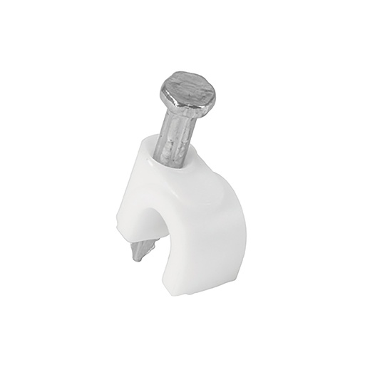 [HC56151] VOLTECH GRAPAS CURVA GCU-6B 6MM VOLTECH P/CABLE COAXIAL BLAN