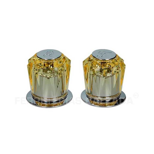 [HC55981] DICA MANERALES ACRILICO JGO   GDE AMBAR C/CHAPETON ADG