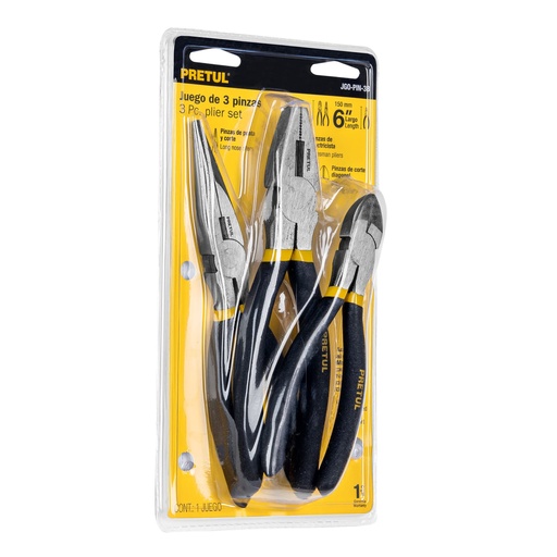 [HC56671] PRETUL PINZA JGO-PIN-3B 3PZA