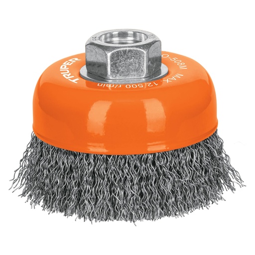 [HC43059] TRUPER CARDA CO-508M 3" M14 COPA ALAMBRE ONDULADO FINO